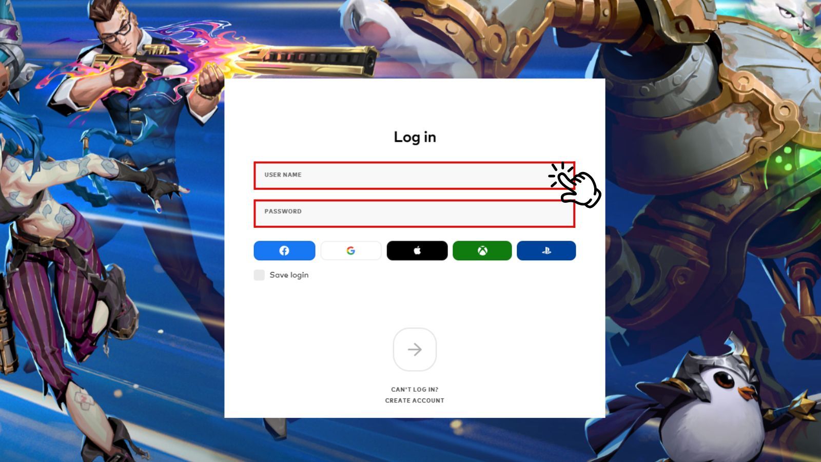 Go to Riot Games Login Page