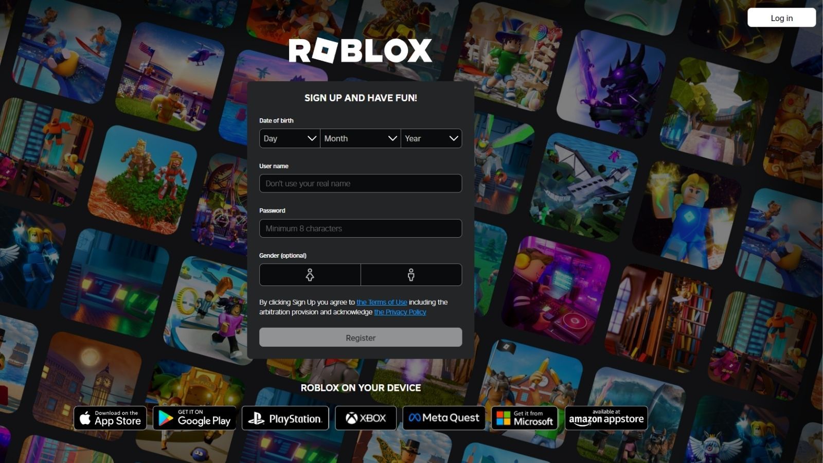 How to create Roblox account